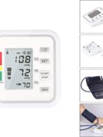 BABIFIS Full Automatic Upper Arm Type Electronic Sphygmomanometer English Voice Broadcast Blood Pressure Machine For Home Use Silver