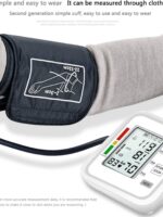 BABIFIS Full Automatic Upper Arm Type Electronic Sphygmomanometer English Voice Broadcast Blood Pressure Machine For Home Use Silver